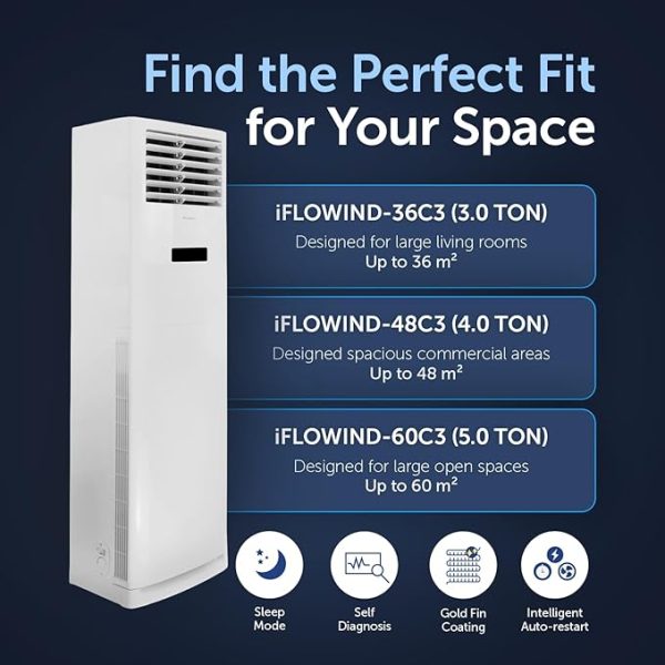 Gree Free Standing Air Conditioner iFLOWIND-60C3 5.0 Ton, Inverter Compressor (Free Standard Installation) - Image 3