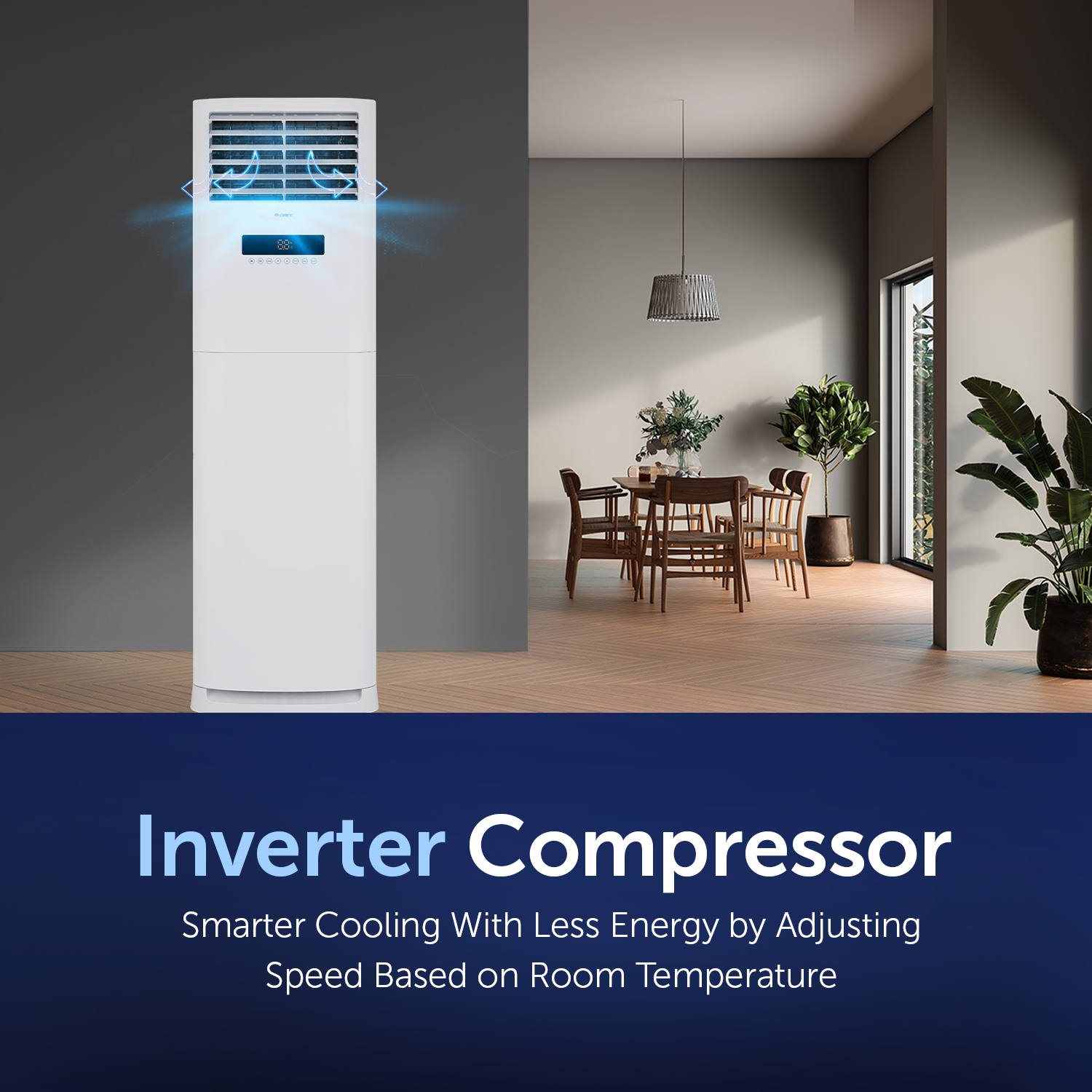 Gree 5 Ton Free Standing Air Conditioner with Inverter Compressor – R410A, Single Phase - Image 3